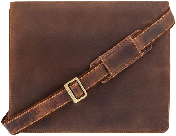 Hunter Distressed Oiled Leather A4 Work Messenger Bag